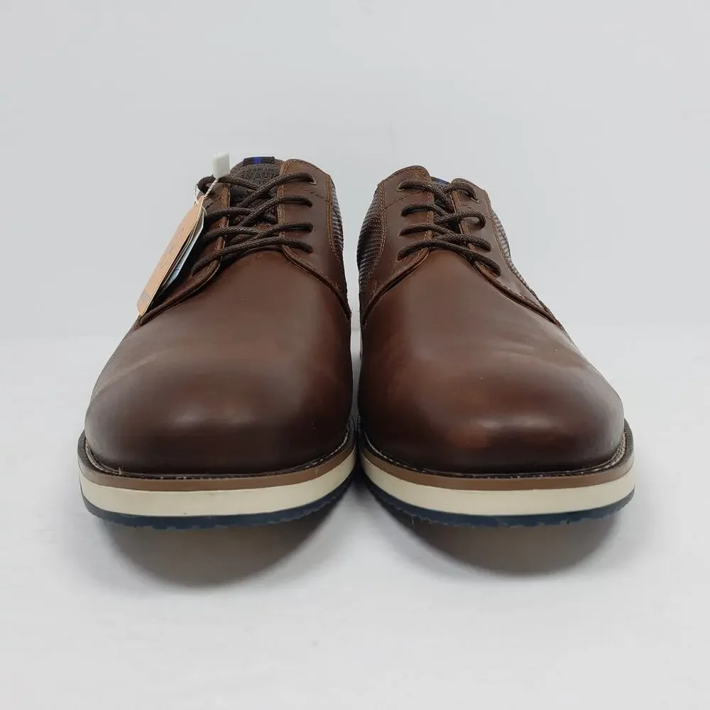 Nunn Bush Circuit Plain Toe Mens Size 12 W Brown Leather Comfort Oxford Shoes